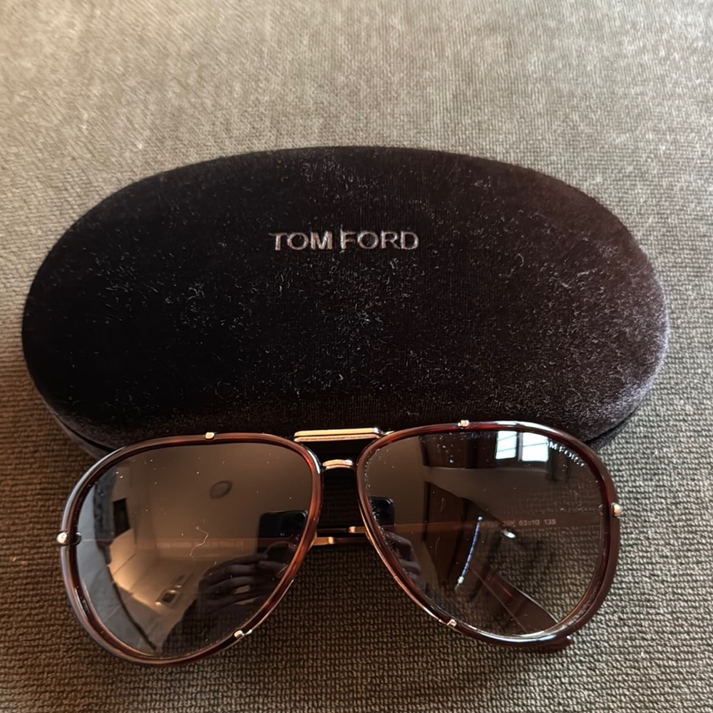 Tom Ford Brown Aviator Sunglasses